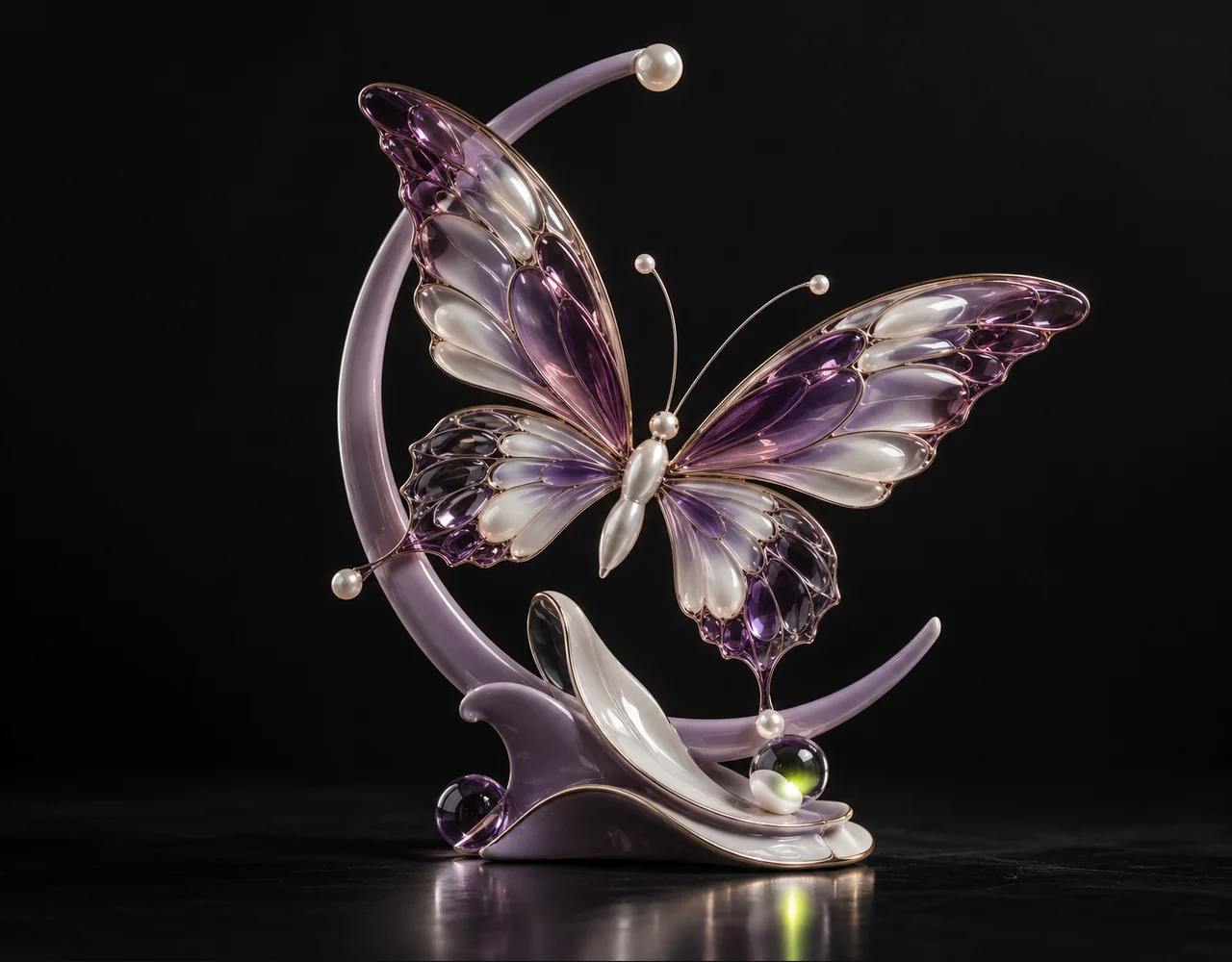 Ghibli Filter editorial cover: a tactile optical butterfly, framed by one incomplete slender arch