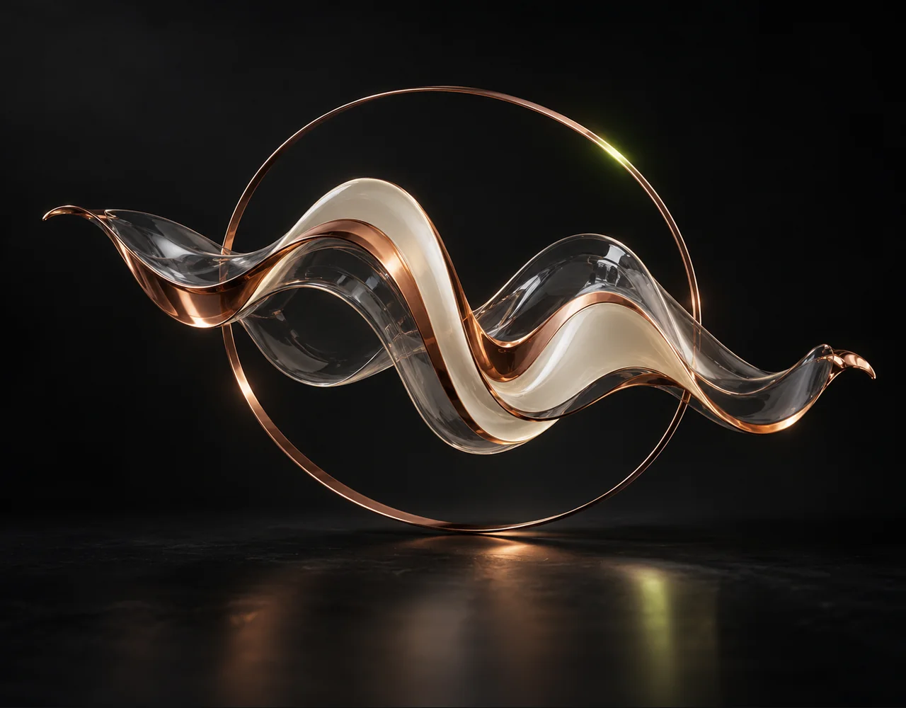 SFX 1.6 editorial cover: a floating sound ribbon, floating within a thin offset optical ring